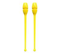 Oshhni Lot de 2 massues de Gymnastique Rythmique de 44 cm, faciles à contrôler et Portables, idéales pour la Pole Dance, Les compétitions et Les Spectacles, Jaune