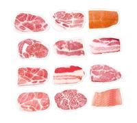 Oshhni Lot de 240 notes autocollantes en forme de viande, décorations amusantes, papeterie, blocs-notes pour la maison, accessoires photo originaux