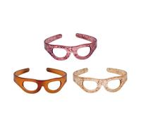 Oshhni Lot de 3 bandeaux pour lunettes pour femmes, bandeaux tendance, créatifs, professionnels, accessoires pour cheveux, pour le lavage du visage, photos