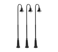 Oshhni Lot de 3 lampadaires miniatures pour chemin, lanternes, poteaux 3V, décors, projets de bricolage, simulation de train, lampe de maison de poupée, 13.5x2 Cm