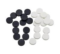 Oshhni Lot de 30 pièces d'échecs noires et blanches, pièces de backgammon non lestées, 2,5 cm x 2,5 cm, accessoires de, jetons de jeu