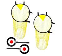 Oshhni Lot de 4 buts de Football pour Enfants, Cible et Filet d'entraînement, Portables, Installation Rapide, pour Jardin ou Terrain, Accessoires,