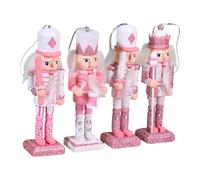 Oshhni Lot de 4 figurines de soldat à suspendre, hauteur 13 cm, décorations de Noël pour fête, festival, cheminée, anniversaire