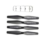 Oshhni Lot de 4 hélices de rechange de 14,5 cm pour drone, avec capuchon. Pièces détachées professionnelles et portables pour ZD6-gps P40, Noir