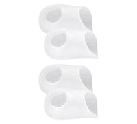 Oshhni Lot de 4 protège-orteils respirants, coussinets et manchons pour oignons, idéaux pour la course, les, la station debout, la marche (femmes et, Clair