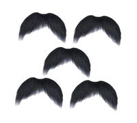 Oshhni Lot de 5 fausses moustaches amusantes pour hommes, accessoires de fête, spectacle sur scène, adultes