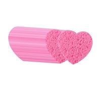 Oshhni Lot de 50 éponges compressées pour le visage, nettoyantes et purifiantes, indispensables en pour le soin du visage, démaquillant en douceur, En Forme de Coeur