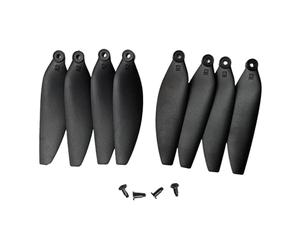 Oshhni Lot de 8 hélices de rechange pour drone K918, 5,8 cm, installation facile, haute dureté, pièces de rechange portables, Noir