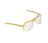 Oshhni Lunettes de Soleil pour Figurine Action Accessoire Costume Modèle Vintage Alliage Métal avec Étui Adapté à Expo Collection Présentation, F01 Or