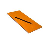 Oshhni Matelas flottant haute densité 150 cm x 55 cm en mousse, idéal pour la piscine, la plage et les loisirs aquatiques en été, Orange Bleu