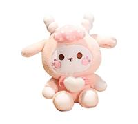Oshhni Mignon en peluche mouton jouet décoration dormir accompagner jouet Animal poupée cadeau d'anniversaire confortable doux pour la maison chaise salon, ROSE