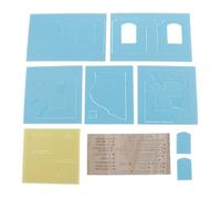 Oshhni Militaire Modèle Kit Ruines Maison Construction Maquette Bois Mousse Fonction Simulation Convient pour Collection Loisirs Décoration