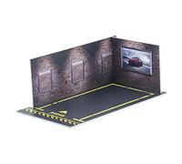 Oshhni Miniature / 24 Modèle de Garage/Parking Miniature en PVC, Diorama, écurie, pour Exposition, Décoration de Table, Cadeau de Collectionneur, b