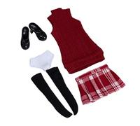 Oshhni miniature de vêtements, haut et jupe pour figurine articulée féminine 1/6, accessoires de déguisement et accessoires photo, Style A