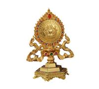 Oshhni Miroir décoratif Bouddha, sculpture décorative de bureau, figurine de bureau, statue Feng Shui pour bureau, chambre à coucher, bureau, salon, Bleu