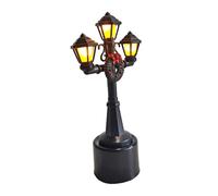 Oshhni Modèle de lampadaire miniature, accessoires de décoration 1:12, accessoires de maison de poupée, lampadaire miniature de Noël, Trois Têtes