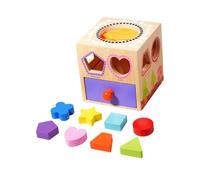 Oshhni Montessori Forme Matching Jouet Jouet Éducatif Polyvalent Correspondant Forme Trieur Jouets Reconnaissance de Couleur pour Jeu Imagination, Style A