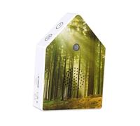 Oshhni Nichoir à Chants d'oiseaux, Compact et décoratif, avec Son réaliste et Ambiance sonore d'intérieur pour terrasse ou Chambre d'amis.