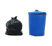 Oshhni Ornements miniatures de sacs poubelles à l'échelle 1:64 avec poubelle, scène de gestion des déchets urbains, petit sac poubelle jouet pour train, 0.85 Cm Bleu