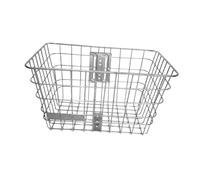 Oshhni Panier de vélo électrique, décoration Avant, Panier de Rangement en métal pour vélos de Route de Montagne, vélo de Plage, Cour de Maison, Argent