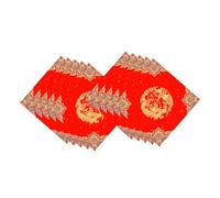 Oshhni Papier de Riz Rouge Chinois Xuan Doufang Année du Cheval Décoration DIY Calligraphie Papier de Riz Rouge Dou Fang, 45cmx45cm