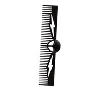 Oshhni Peigne à et à barbe de poche pour la maison et le salon, compact facile à transporter, outil de toilettage, brosse à cheveux à barbe, Noir