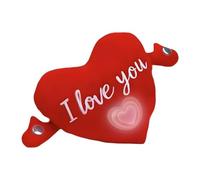 Oshhni Peluche musicale en forme de cœur pour enfants, jouet sensoriel musical rythmique et sonore, activité sensorielle créative et romantique, Rouge