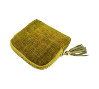 Oshhni Petit Coffret à Bijoux de, Organisateur élégant pour Colliers et Bracelets, Pochette à Fermeture éclair avec Pompons, pour Femmes, Olive Verte