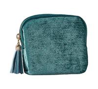 Oshhni Petit Coffret de pour Bijoux, chaînes, Bracelets et Colliers, avec 5 Compartiments. Pochette de Rangement idéale, épouse ou mère, Bleu Paon