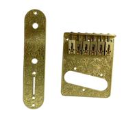 Oshhni Plaque de chevalet pour électrique, 6 cordes, accessoires, remplacement professionnel pour instrument de musique, or
