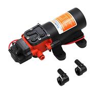 Oshhni Pompe à Eau 24V à Diaphragme avec Réservoir Accumulateur Réservoir Pression d'air Fonction Anti-cyclage Support Caoutchouc Souple Adaptée aux