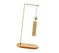 Oshhni Porte-Stylo Pinceau de Calligraphie, Support en Alliage de Laiton, nouveauté Portable, Support de Suspension Simple pour Bureau, Cadeau de, avec Carillon éolien