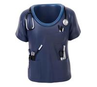 Oshhni Porte-Stylo/Porte-Crayons en Forme d'Uniforme d'Infirmière, Objet de Collection, Création Artistique, Ornement de Bureau Original, Organisateur de Stylos Multiple Usage Décoratif, Marine