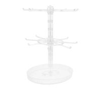 Oshhni Présentoir à Bijoux Rotatif, Organisateur de Bijoux, Tour à Boucles d'oreilles, Grand Support de Rangement pour Colliers, vitrine de Bureau, Niveau 2 Clair