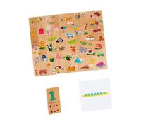 Oshhni Puzzles mathématiques et numériques Jeu éducatif préscolaire Jouets d'apprentissage des nombres Puzzles classiques en bois pour les enfants de 4 à 6