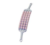 Oshhni Rouleau de massage manuel flexible à 4 rangées 46 x 8 cm pour cuisses et mollets, outil de portable, polyvalent, confortable et ergonomique, Rose