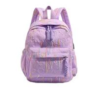 Oshhni Sac à Dos pour Enfants, Sac d'école à Fermeture éclair en Tissage Chic pour garçons, Filles et Adolescents, Concert, Violet