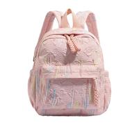 Oshhni Sac à Dos pour Enfants, Sac d'école à Fermeture éclair en Tissage Chic pour garçons, Filles et Adolescents, Concert, Rose