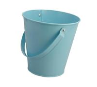 Oshhni Seau Petit Seau Métal avec Anse Seau Fer Multitâche Pot Fleur Nettoyage Maison Bord Arrondi Sûr Convient à L'Utilisation Jeu Sable Décorati, Bleu, 15,5 cm x 15,5 cm