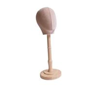 Oshhni Support de mannequin pour chapeaux et perruques avec socle en bois, Grand