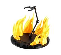 Oshhni Support pour Figurine articulée avec Effet de feu, Accessoires, léger, Support pour poupée avec Flammes incandescentes à Monter soi-même, Stable et, Jaune
