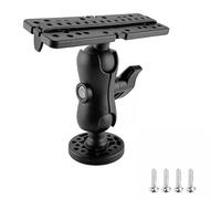 Oshhni Support pour Sondeur Fixation Pivotante Boule Sondeur GPS Plaque Protectrice Base Transducteur Fonction Nylon Léger Mouvement Fluide Adapté Pêche, Noir