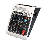 Oshhni Table de mixage Audio compacte, Interface USB pour Ordinateur, Enregistrement PC, Console de mixage 6 Voies pour Diffusion