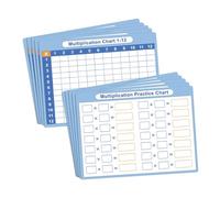 Oshhni Tableau blanc effaçable à sec, double face, avec 10 feuilles d'exercices de multiplication réutilisables pour les élèves, idéal pour