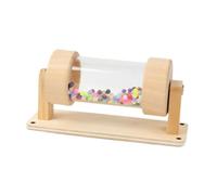 Oshhni Tableau d'activités pour enfants avec hochet et effet pluie, jouet sensoriel, instrument musique, jouet en bois, bâton pluie pour garçon