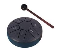 Oshhni Tambour de langue en acier Mini tambour à main jouets éducatifs faits à la main 3,8 pouces avec baguettes tambour à main pour concert éducation, bleu marine