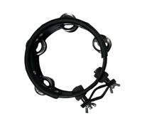 Oshhni Tambourin à percussion, tambourin à main, instrument de musique de danse pratique professionnel pour batterie, support de cymbale, Noir