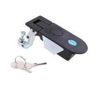 Oshhni Verrou de porte encastré en alliage de zinc avec loquet à compression, accès d'une seule main, installation facile, robuste et polyvalent, livré, Noir