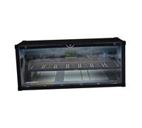 Oshhni Vitrine à l'échelle 1/64 avec éclairage LED, cadeau idéal pour les amateurs de figurines, présentoir de bureau, diorama de garage.