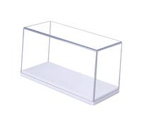 Oshhni Vitrine transparente en acrylique pour voitures miniatures, échelle 1:43, avec couvercle décoratif transparent pour figurines et véhicules miniatures.